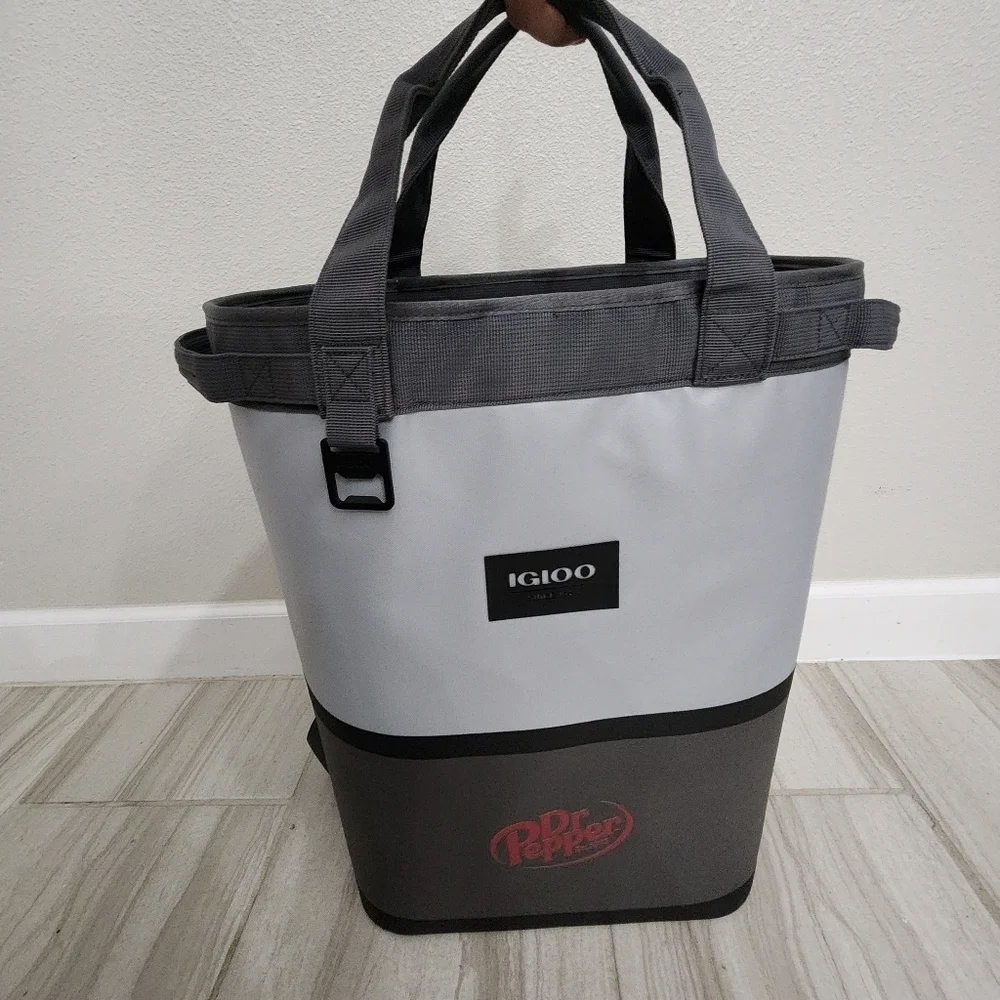 Igloo Reactor Portable 46 Can Soft Insulated Cinch Cooler Backpack Gray Tailgate